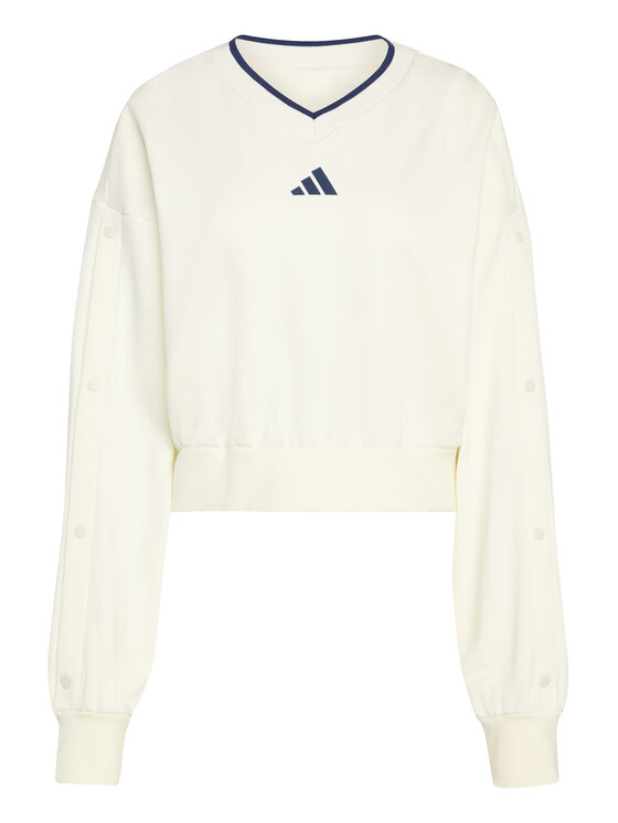 adidas adidas Džemperis ar kapuci Stadium JZ1074 Balts Loose Fit