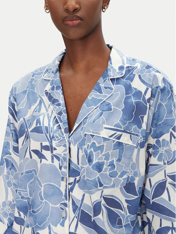 Gap Gap Pižamos marškiniai 531508-13 Mėlyna Relaxed Fit
