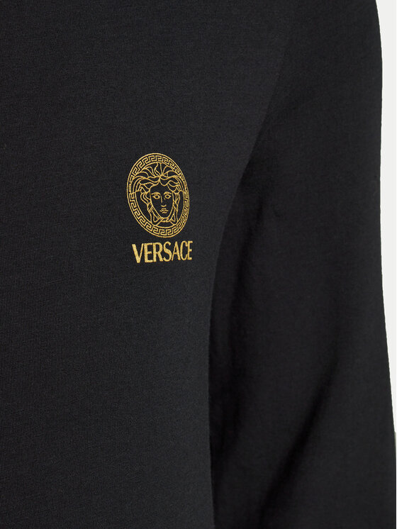 Versace Versace Longsleeve AUU01007 1A10011 Czarny Regular Fit