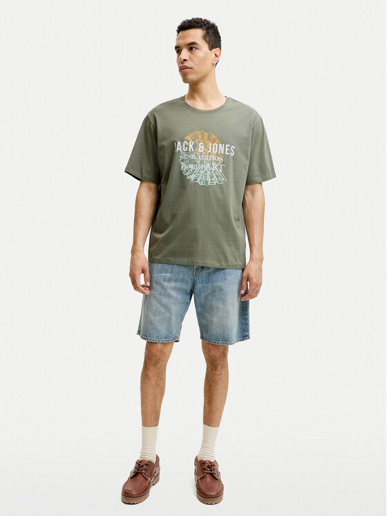 Jack & Jones Jack & Jones Тишърт Gradient Print 12288094 Сив Regular Fit
