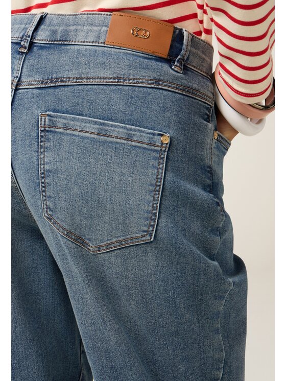 Oltre Oltre Jeansy P579R108582N024 Turkusowy Boy Fit