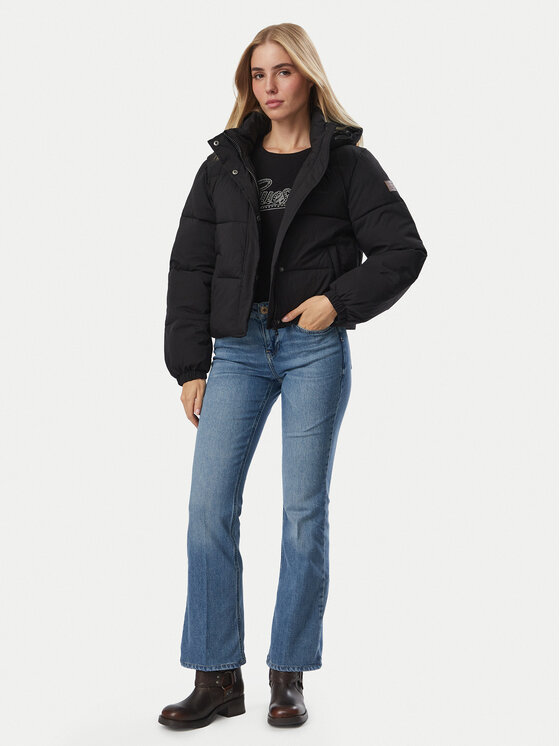 Guess Jeans Guess Jeans Kurtka zimowa W6BL25 W3788 Czarny Regular Fit