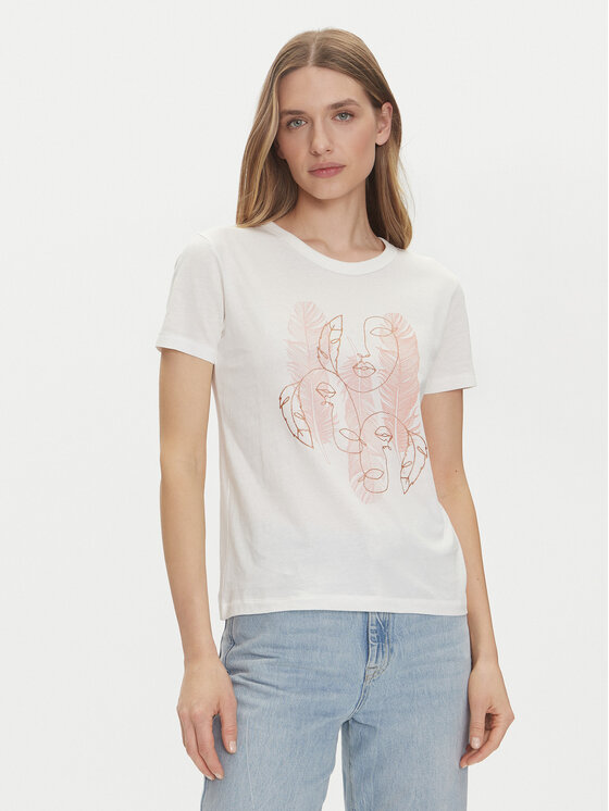 JDY T-Shirt Michigan 15311702 Biały Regular Fit