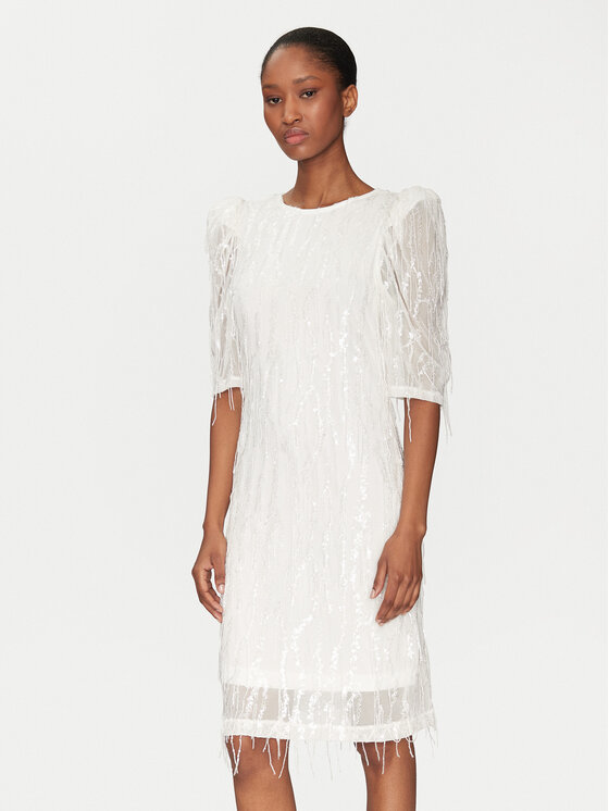 YAS YAS Abito da cocktail Bolina 26036529 Bianco Slim Fit