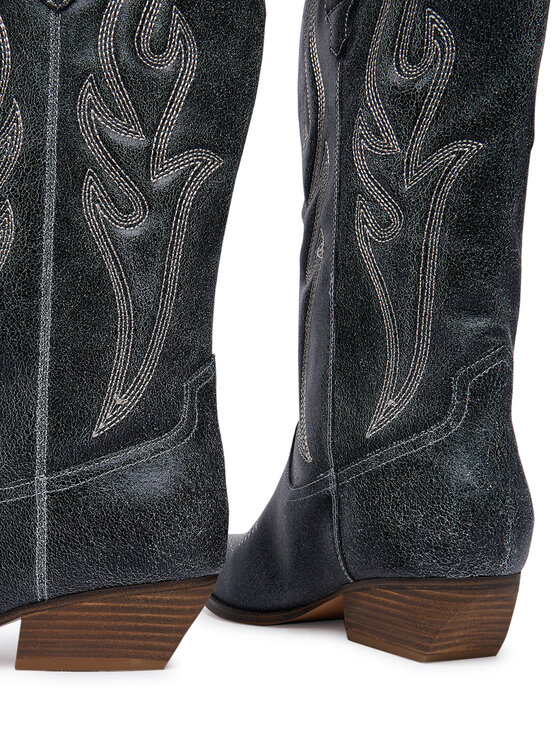 Guess Guess Western csizmák FLTLGE LEA11 Fekete