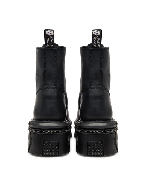 NEW ROCK NEW ROCK Schnürstiefel M-MILI084N-S6 Schwarz