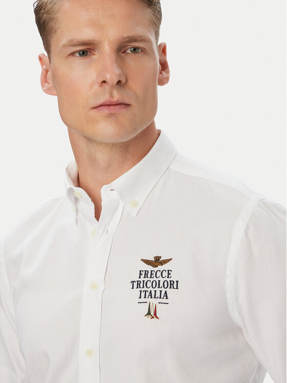 Aeronautica Militare Aeronautica Militare Košile 262CA1334UCT04409 Bílá Regular Fit