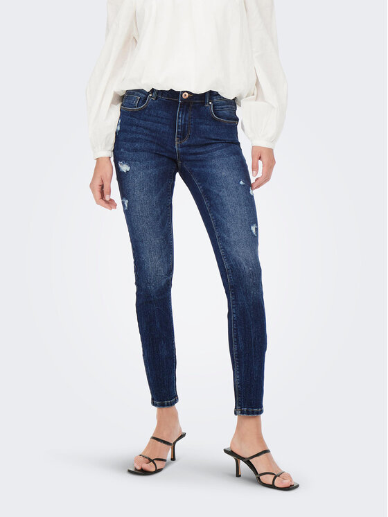 ONLY ONLY Jeansy 15259128 Tmavomodrá Skinny Fit