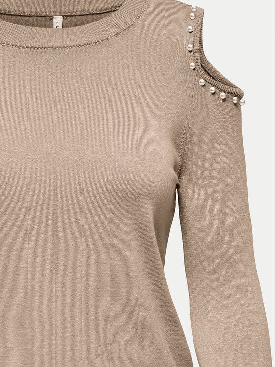 ONLY ONLY Пуловер Gila 15339512 Бежов Regular Fit