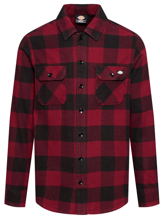 Dickies Dickies Camicia Unisex New Sacramento DK0A4XDZMR0 Bordeaux Regular Fit