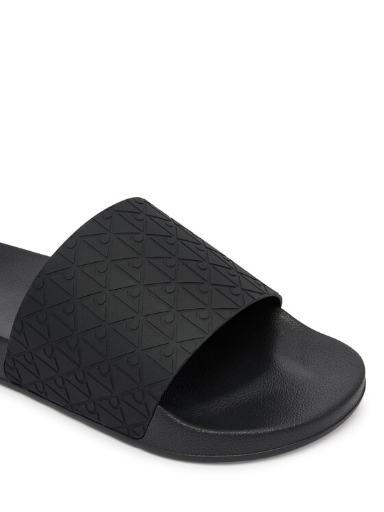 Calvin Klein Calvin Klein Nazouváky Ess Slid Pu Aop HM0HM02110 Černá