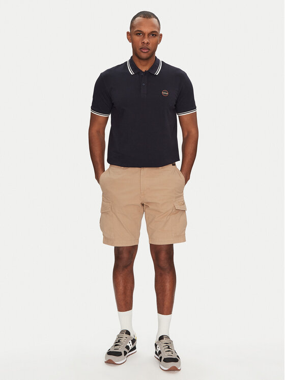 Napapijri Napapijri Шорти от плат N-Deline NP0A4HOT Бежов Regular Fit