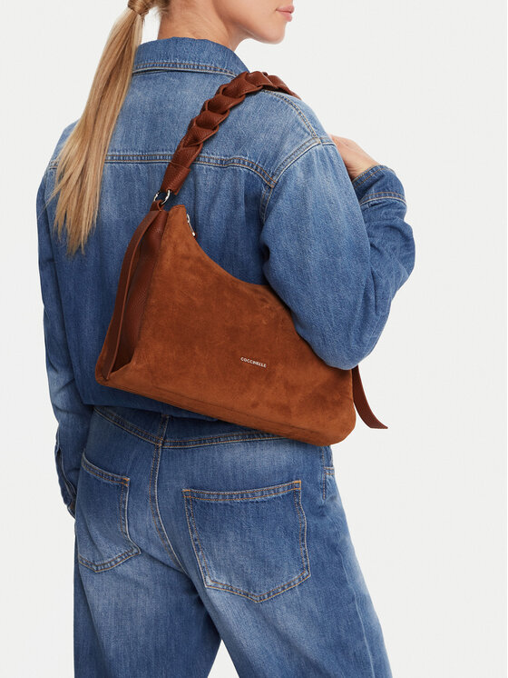 Coccinelle Geantă P6P Boheme Suede Bimaterial E1 P6P 13 03 01 Maro