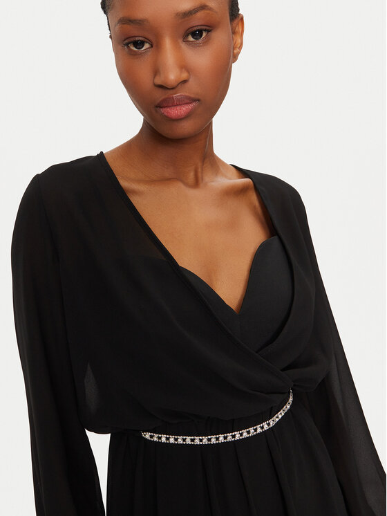 Rinascimento Rinascimento Sukienka koktajlowa 1000769764990 Czarny Slim Fit