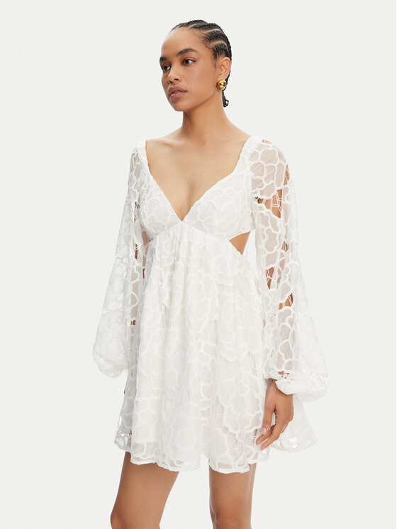 Bardot Bardot Rochie cocktail 59858DB1 Alb Regular Fit