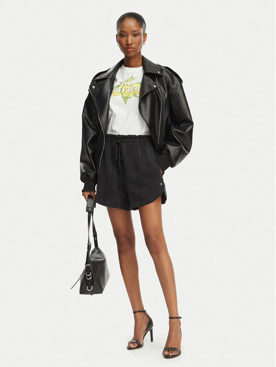 HUGO HUGO Pantaloncini di tessuto Hermione-1 50559554 Nero Loose Fit