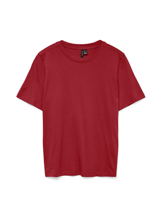 Vero Moda Vero Moda Marškinėliai Paulina 10316991 Raudona Regular Fit