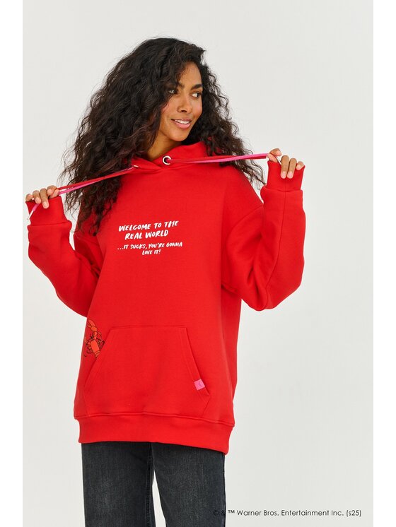 NAOKO NAOKO Mikina Manhattan Crew Červená Regular Fit