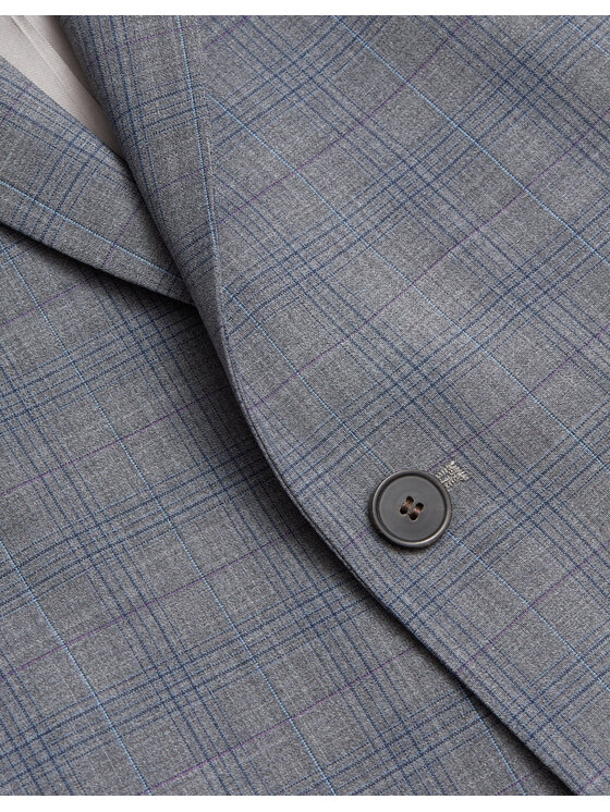 Borgio Borgio Marynarka portici Szary Slim Fit
