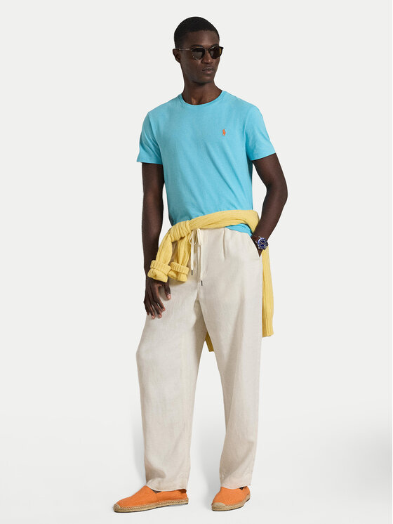 Polo Ralph Lauren Polo Ralph Lauren Тишърт 710671438510 Син Custom Slim Fit