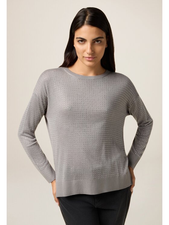Oltre Oltre Cardigan M508J005270N013 Grigio Slim Fit