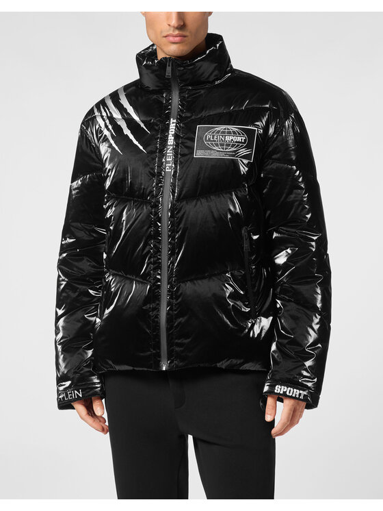 Plein Sport Plein Sport Vatovaná bunda 14213 Černá Regular Fit