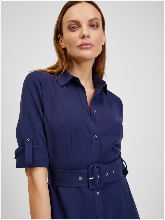 Orsay Orsay Sukienka 431046-575000__40 Granatowy Regular Fit
