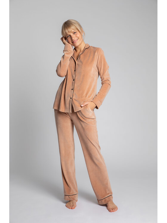 LaLupa LaLupa Bluzka LA007 Beżowy Comfortable Fit