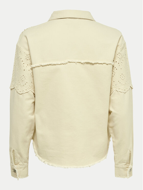 ONLY ONLY Teksajakk Elena 15232378 Beež Regular Fit