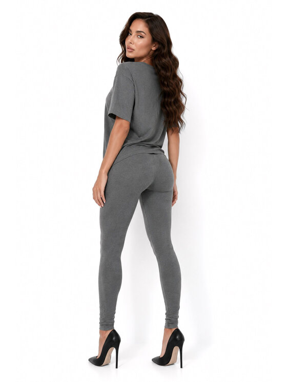 Agatha Studio Agatha Studio Komplet bluzka i spodnie A26SS-KA-K28 Szary ciemny Regular Fit