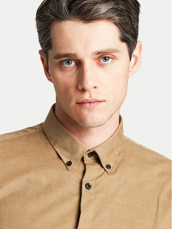 Lindbergh Lindbergh Πουκάμισο 30-203248A Μπεζ Relaxed Fit