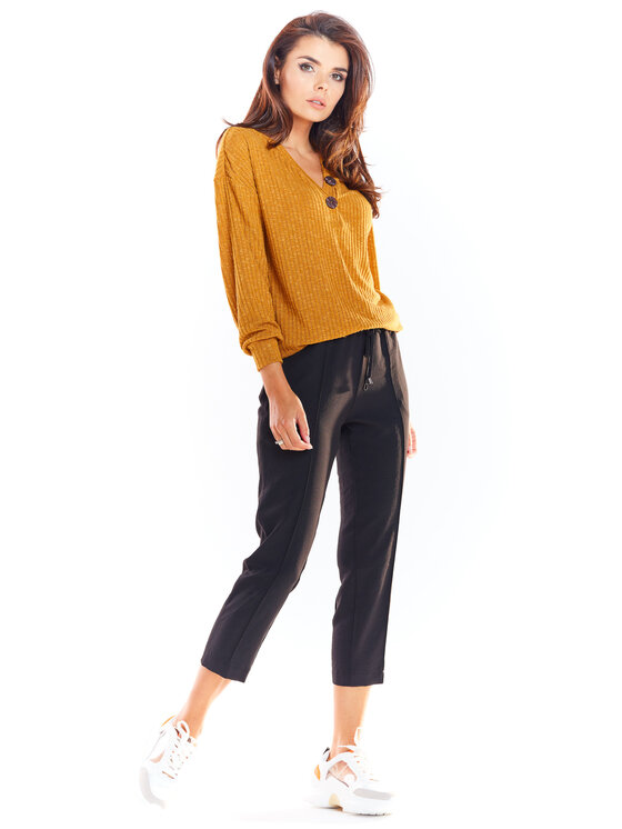 Awama Awama Maglione A323 Marrone Basic Fit