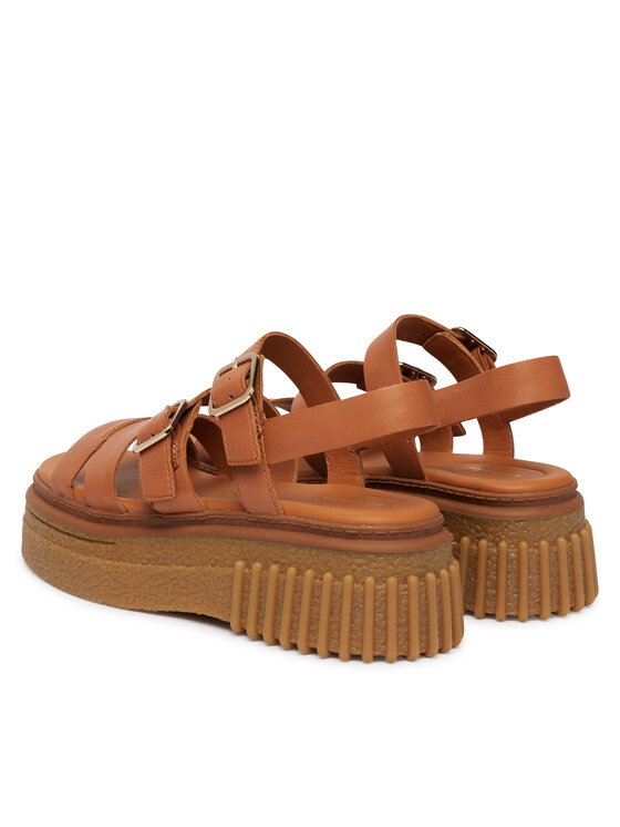 Clarks Clarks Sandály Evamar Strap 26185889 Hnědá