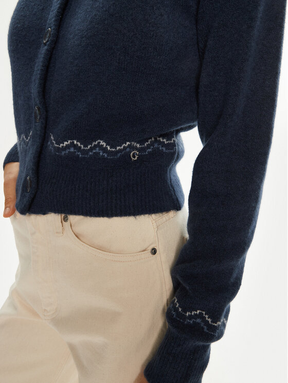 Guess Guess Strickjacke W4PR0Y Z3LQ0 Dunkelblau Regular Fit