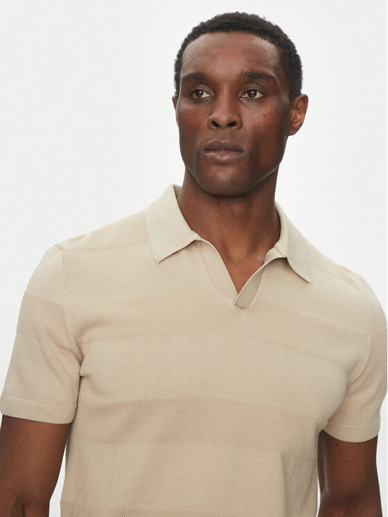 Hechter Paris Hechter Paris Polo 65009 151808 Beżowy Regular Fit