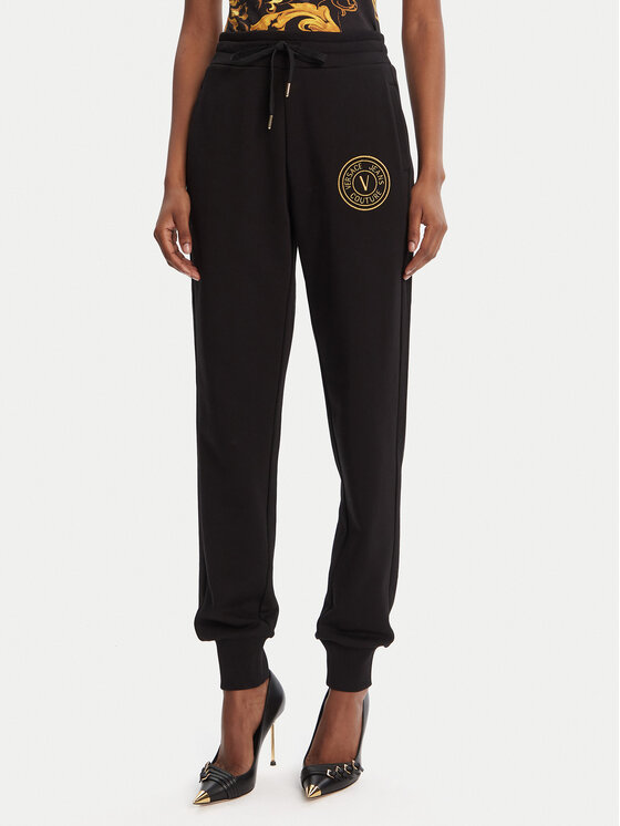 Versace Jeans Couture Spodnie dresowe 79HAAT00 CF01T Czarny Regular Fit