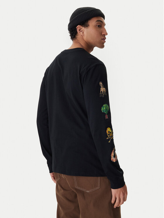 RVCA RVCA S dlouhým rukávem Dayshift EVYZT00306 Černá Regular Fit