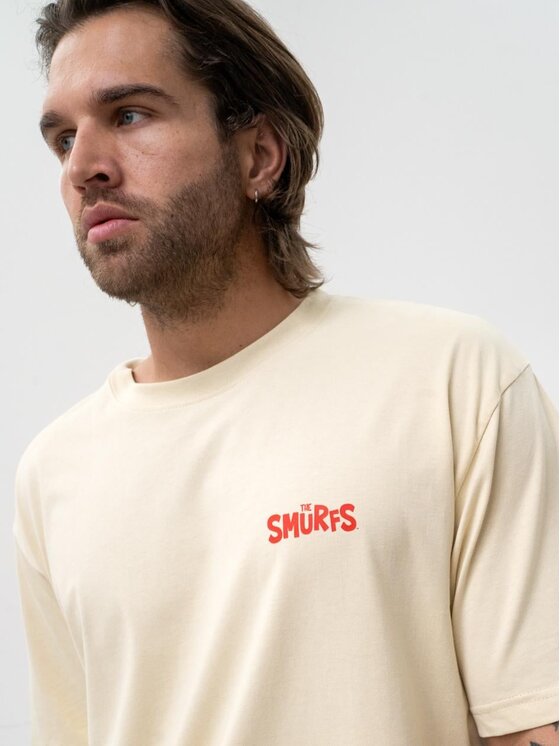 Smerfy Smerfy T-Shirt 132076 Beżowy Oversize