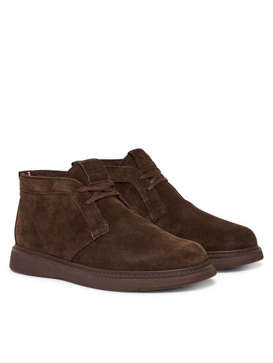 Tommy Hilfiger Tommy Hilfiger Trzewiki Comfort Suede Chukka FM0FM06074 Brązowy