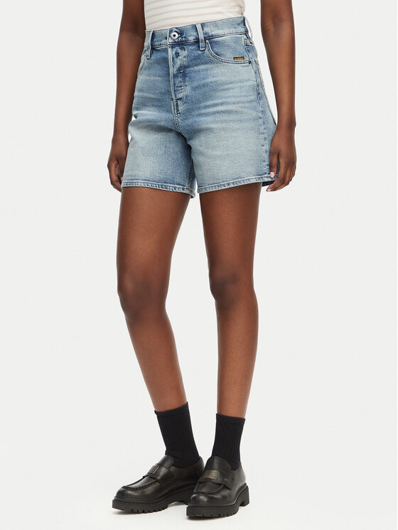 G-Star Raw Pantaloni scurți de blugi Clean Edge D28386-E205 Albastru deschis Regular Fit