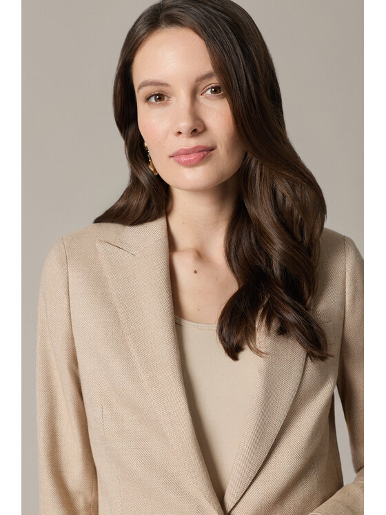 Lancerto Lancerto Marynarka Cortona MA131126000037 Beżowy Regular Fit