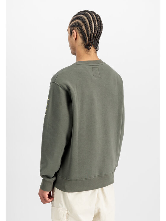Alpha Industries Alpha Industries Bluza Camo Sleeve Sweatshirt Zielony Regular Fit