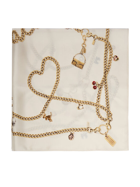 Coach Coach Foulard in seta 29CEH35 Crema