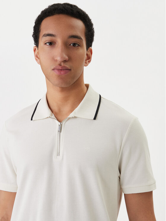 Calvin Klein Calvin Klein Polokošile LV04LF214G Écru Regular Fit
