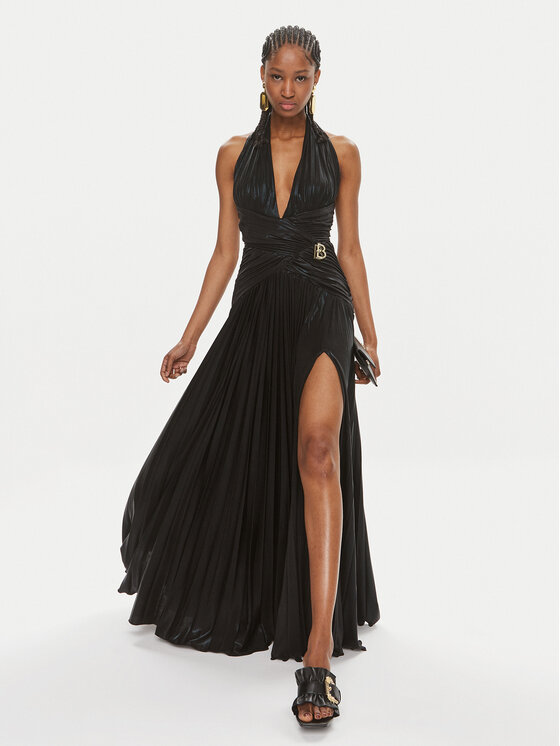 Babylon Babylon Vakarinė suknelė MF200U Juoda Regular Fit