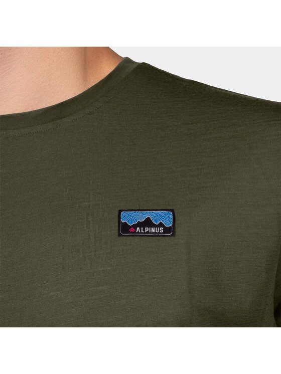 Alpinus Alpinus T-Shirt Otago Zielony Regular Fit