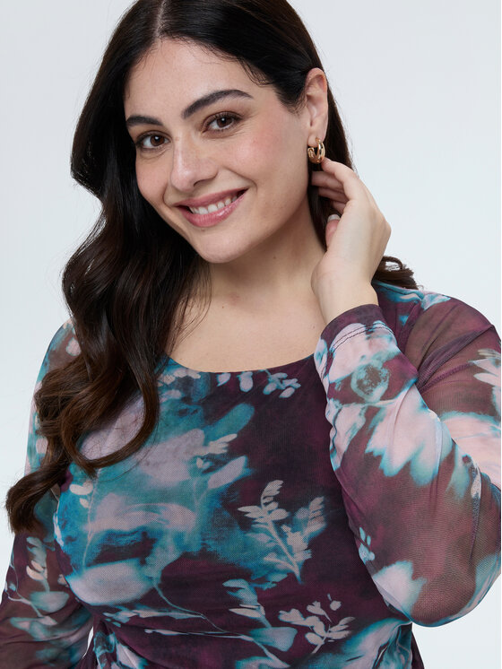 Fiorella Rubino Fiorella Rubino T-shirt G07NL009053N0Z6 Bordeaux Slim Fit