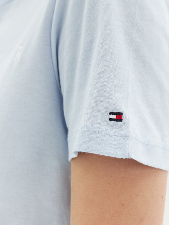 Tommy Hilfiger Tommy Hilfiger Tricou WW0WW40276 Albastru celest Regular Fit