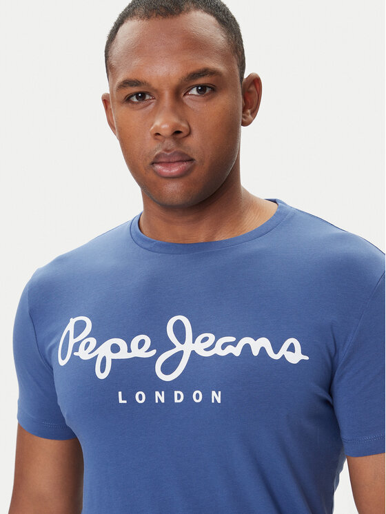 Pepe Jeans Pepe Jeans T-särk Original Stretch N PM5010132 Tumesinine Regular Fit