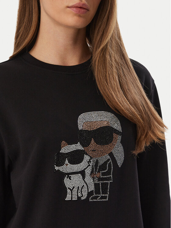 KARL LAGERFELD KARL LAGERFELD Світшот B4W20063 Чорний Regular Fit